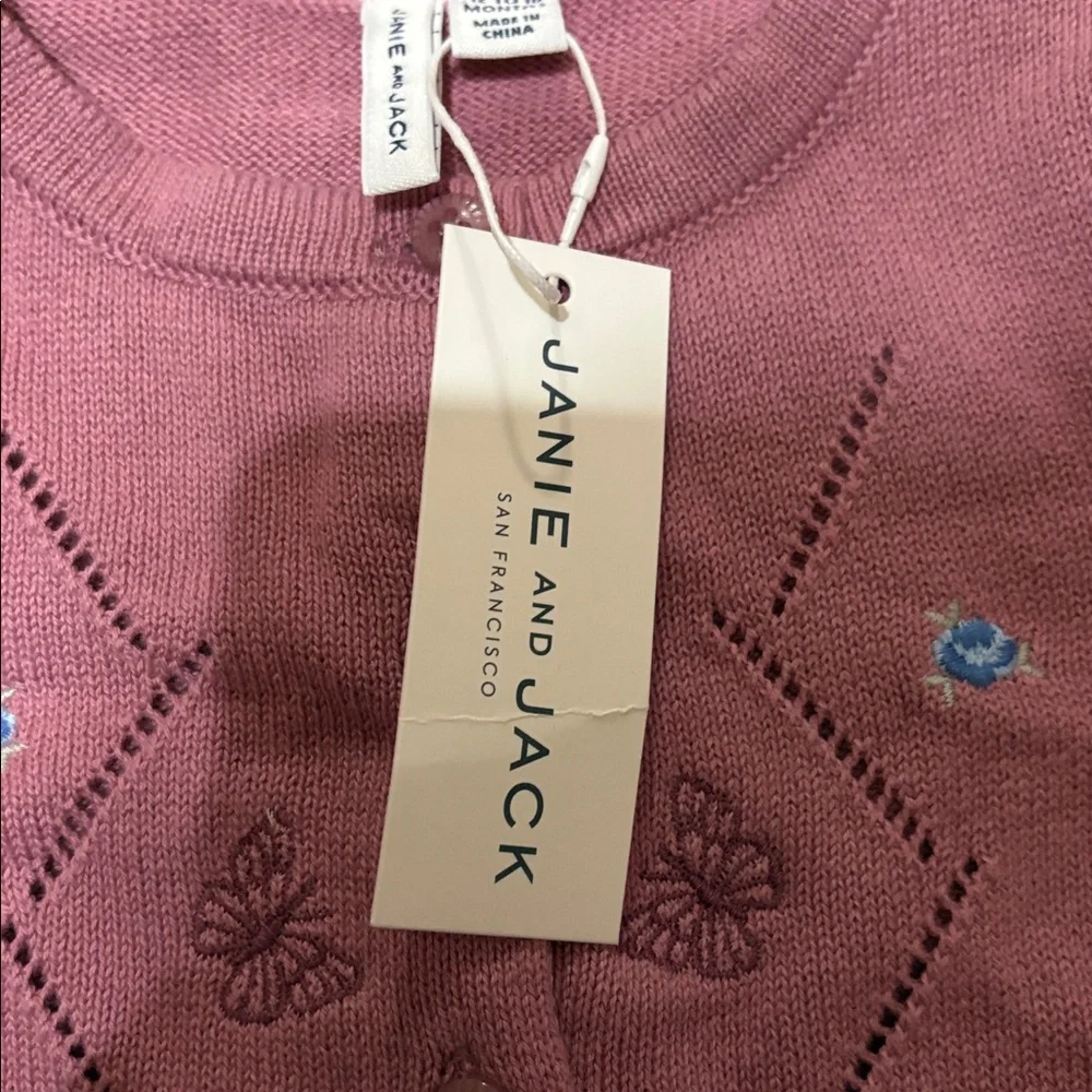 Janie and Jack Pink Knit Baby Cardigan Set‎